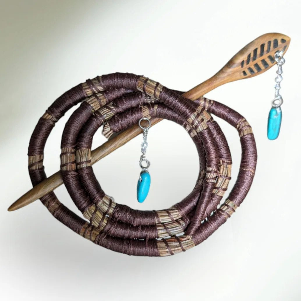 Elora - Pine Needle Hair Basket W/Pin