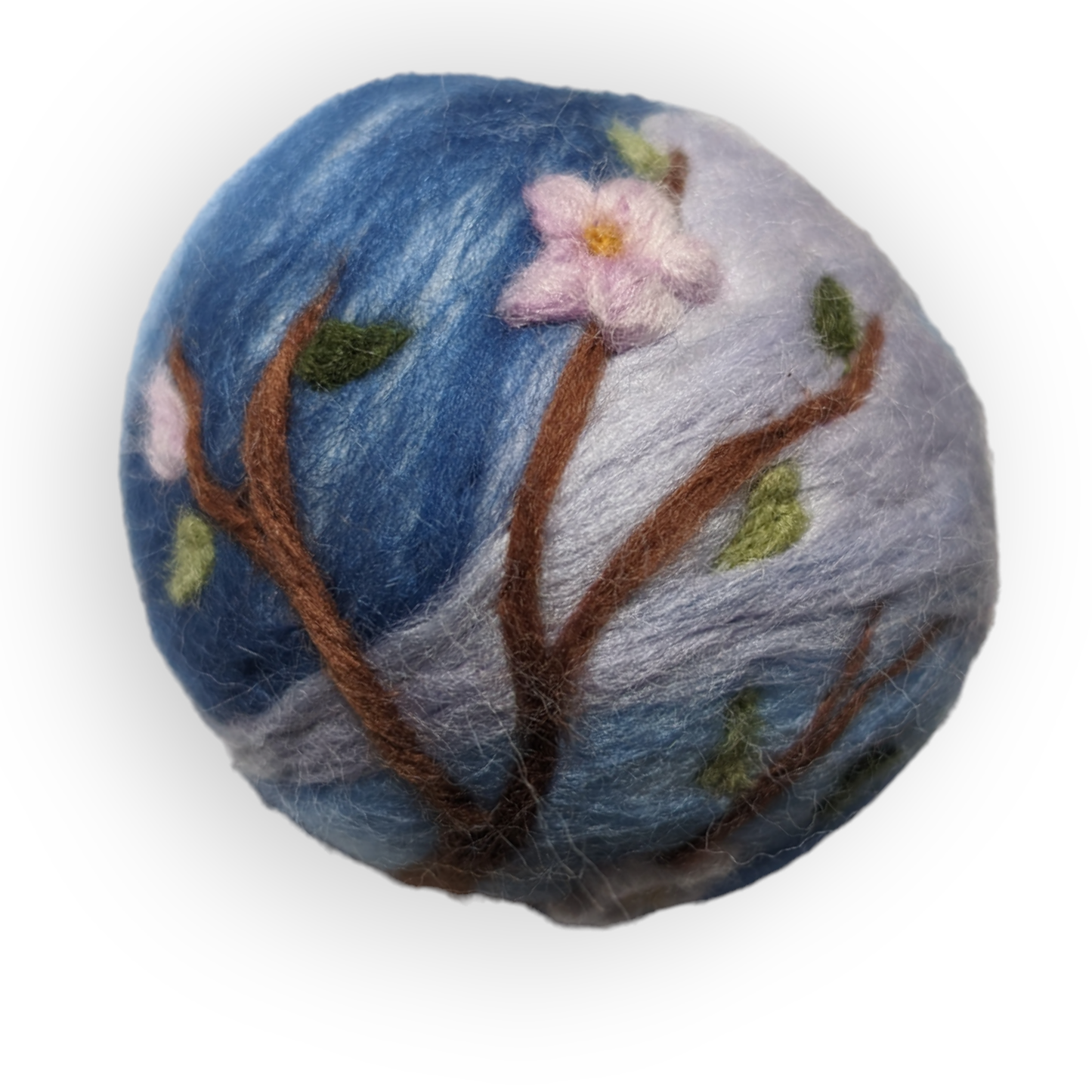 Cherry Blossom Felted Wool Dryer Ball
