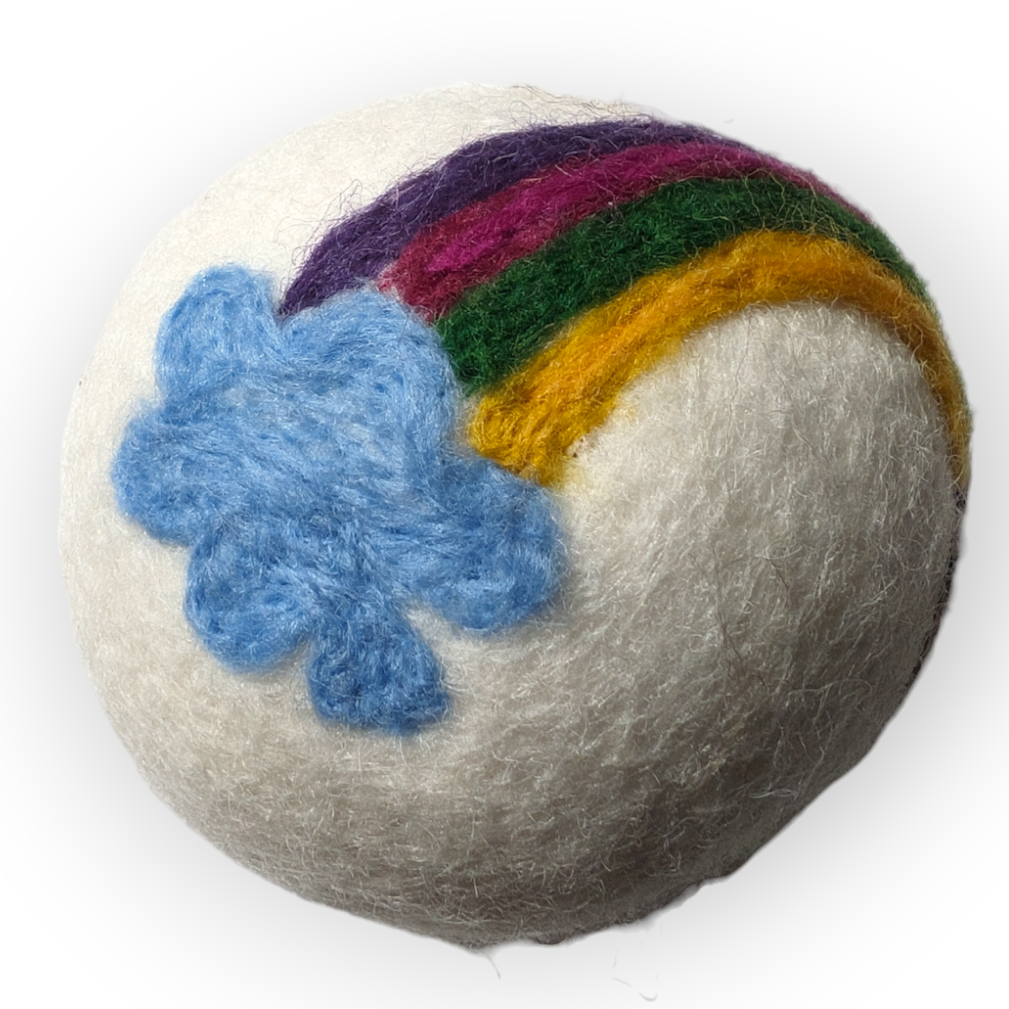 Rainbow Felted Wool Dryer Ball