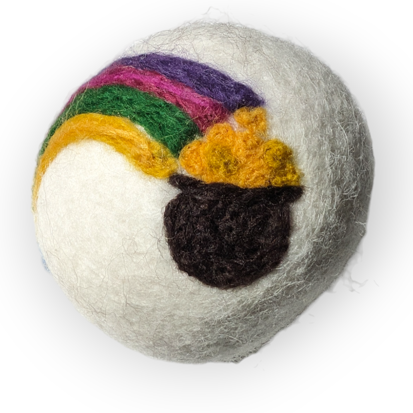 Pot Of Gold Felted Wool Dryer Ball